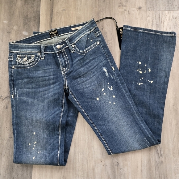 NWT - ANONAME Joelle Boot Dusty Blue Jeans Size 26 - Picture 9 of 12